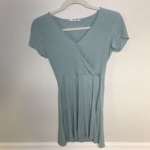 Baby blue summer faux wrap dress!  Size Medium!